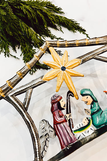 Painted Standing Nativity